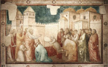 Репродукция картины "raising of drusiana" художника "джотто"