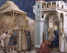 Копия картины "the adoration of the magi" художника "джотто"