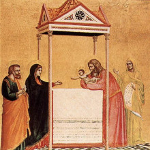 Репродукция картины "the presentation of the infant jesus in the temple" художника "джотто"