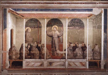 Картина "st. francis appears to st. anthony in arles" художника "джотто"