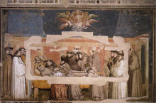 Репродукция картины "the death of st. francis" художника "джотто"