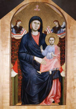 Репродукция картины "madonna and child" художника "джотто"