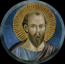 Репродукция картины "st. paul" художника "джотто"