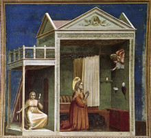 Репродукция картины "annunciation to st anne" художника "джотто"