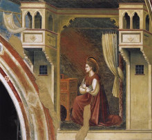Репродукция картины "annunciation: the virgin receiving the message" художника "джотто"