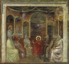 Репродукция картины "christ among the doctors" художника "джотто"