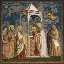 Репродукция картины "presentation of christ at the temple" художника "джотто"