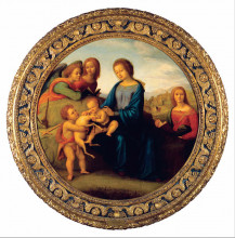 Копия картины "madonna and child with saints and angels" художника "ди козимо пьеро"