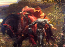 Репродукция картины "the beautiful lady without pity (la belle dame sans merci)" художника "дикси фрэнк бернард"