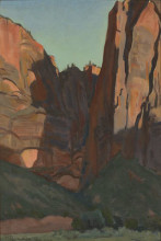 Репродукция картины "notch in the wall, zion national park, august 1933" художника "диксон мейнард"