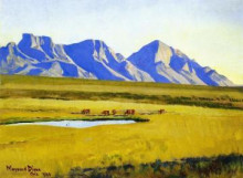 Копия картины "arizona pastures" художника "диксон мейнард"