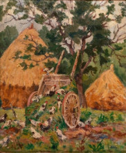 Копия картины "chickens, france" художника "дирикс карл эдвард"