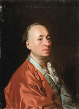 Копия картины "portrait of denis diderot" художника "дмитрий левицкий"