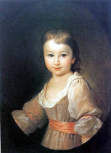 Копия картины "portrait of praskovia vorontsova" художника "дмитрий левицкий"