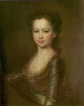 Репродукция картины "countess maria vorontsova" художника "дмитрий левицкий"