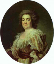 Картина "portrait of n. y. levitzkaya, artist&#39;s wife" художника "дмитрий левицкий"