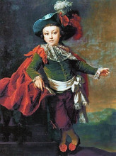 Копия картины "portrait of f.p. makerovskiy in masquerade costume" художника "дмитрий левицкий"