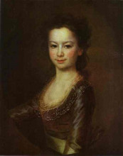 Репродукция картины "portrait of countess maria vorontsova as a child" художника "дмитрий левицкий"