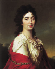 Картина "portrait of anna stepanovna protassova, the former maid of honor of catherine ii" художника "дмитрий левицкий"