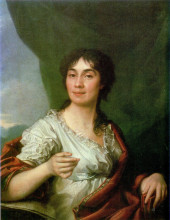 Репродукция картины "portrait of countess a. s. protasova" художника "дмитрий левицкий"