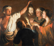 Копия картины "the executioner with the head of john the baptist" художника "добсон уильям"