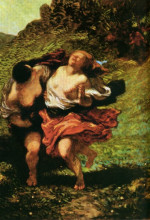 Картина "две нимфы, преследуемые сатиром" художника "домье оноре"
