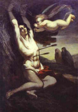 Репродукция картины "мученичество св. себастьяна" художника "домье оноре"