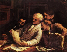 Копия картины "четыре любителя эстампов" художника "домье оноре"
