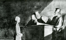 Репродукция картины "свидетельство несоверешеннолетней" художника "домье оноре"
