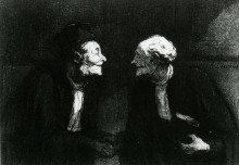 Репродукция картины "два юриста пожимают руки" художника "домье оноре"