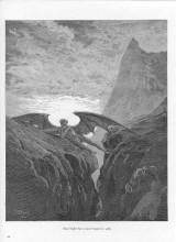Копия картины "иллюстрация к поэме джона мильтона &quot;потерянный рай&quot;" художника "доре гюстав"