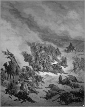 Репродукция картины "крестовый поход против мавров гранады" художника "доре гюстав"
