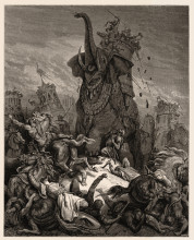 Репродукция картины "смерть елеазара" художника "доре гюстав"