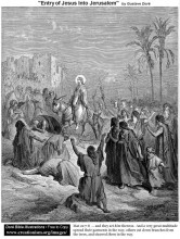 Репродукция картины "вход иисуса в иерусалим" художника "доре гюстав"