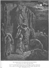 Копия картины "иавис галаадский. возвращение тел саула и его сыновей" художника "доре гюстав"