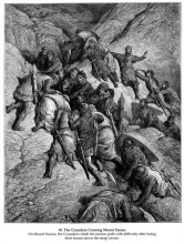 Картина "крестоносцы преодолевают гору таурус" художника "доре гюстав"