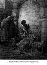 Репродукция картины "император алексий iv отравлен и задушен мурзуфлом" художника "доре гюстав"