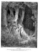 Репродукция картины "лес" художника "доре гюстав"