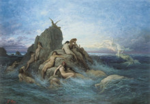 Копия картины "океаниды" художника "доре гюстав"