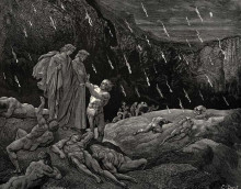 Репродукция картины "ад. песнь пятнадцатая" художника "доре гюстав"