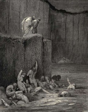 Репродукция картины "ад. песнь восемнадцатая" художника "доре гюстав"