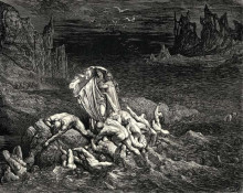 Копия картины "ад. песнь седьмая" художника "доре гюстав"