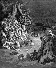 Репродукция картины "мир уничтожен водой" художника "доре гюстав"