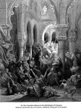 Копия картины "крестоносцы режут жителей кесарии" художника "доре гюстав"