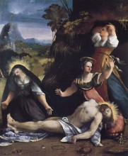 Репродукция картины "lamentation over the body of christ" художника "досси доссо"