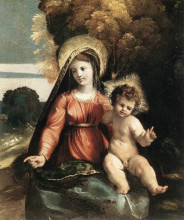 Копия картины "madonna and child" художника "досси доссо"