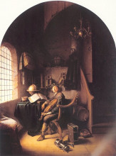 Копия картины "interior with a young violinist" художника "доу герард"