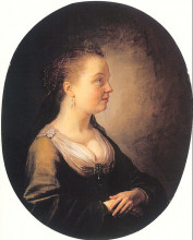 Копия картины "portrait of a young woman" художника "доу герард"