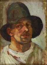 Репродукция картины "self portrait with hat" художника "дусбург тео ван"