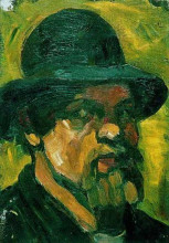Копия картины "self portrait with hat" художника "дусбург тео ван"